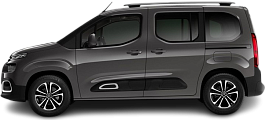 Side view photo of Citroën e-Berlingo M 50 kWh (2021-2024) on transparent background