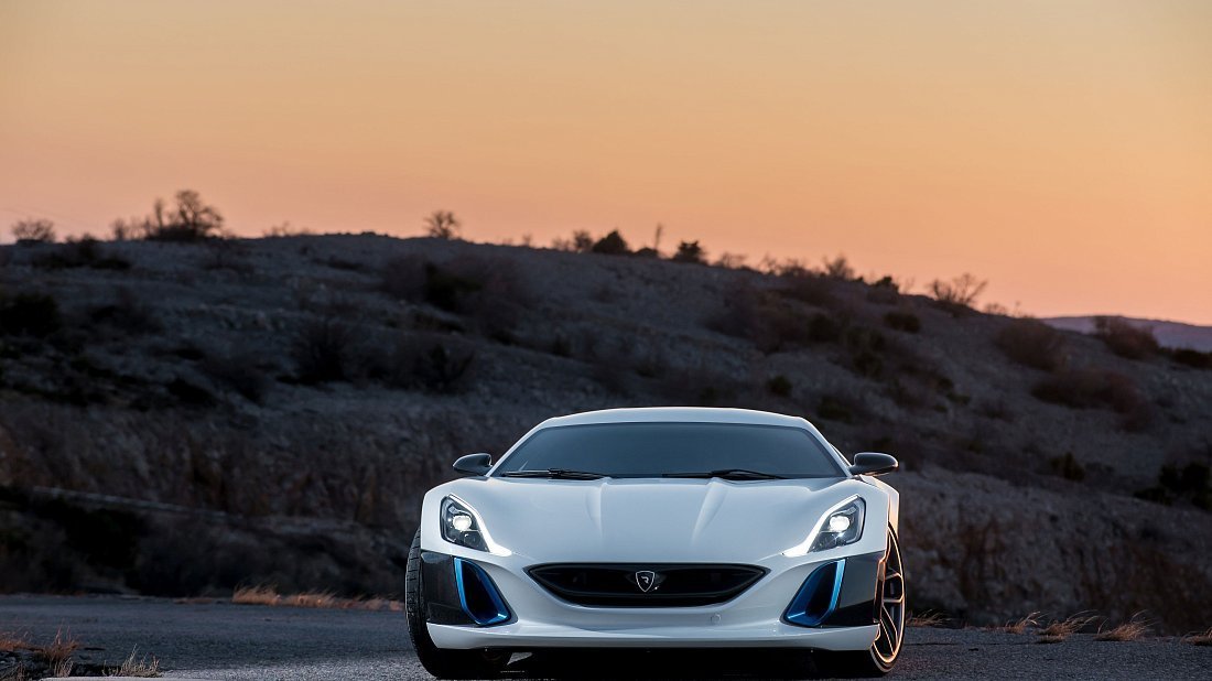 Rimac Concept One (2013-2016) передняя часть, решетка радиатора, фары, бампер, экстерьер