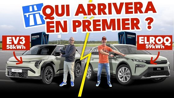Video: 550km en Kia EV3 vs Skoda Elroq : qui arrivera PREMIER en petites batteries ?