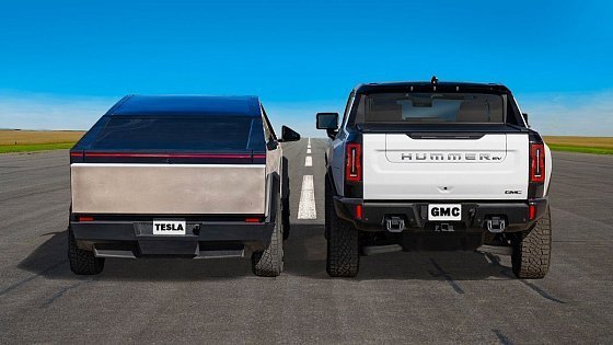 Video: Tesla Cybertruck v Hummer EV: DRAG RACE