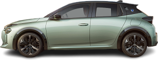 Side view photo of Lancia Ypsilon (2024-...) on transparent background