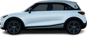 Side view photo of Smart #1 Premium (2023-…) on transparent background