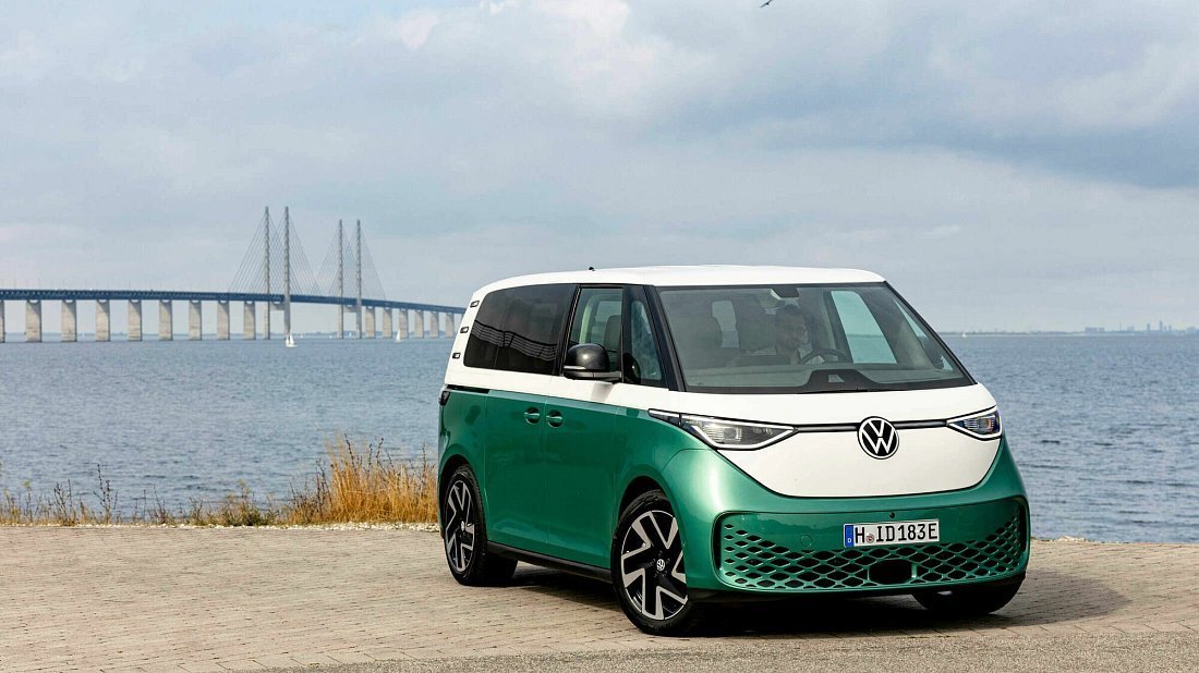 Volkswagen ID.Buzz Long Pro S (2024-…) передняя часть, решетка радиатора, фары, бампер, экстерьер