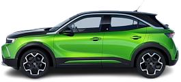 Side view photo of Opel Mokka Electric 54 kWh (2023-…) on transparent background