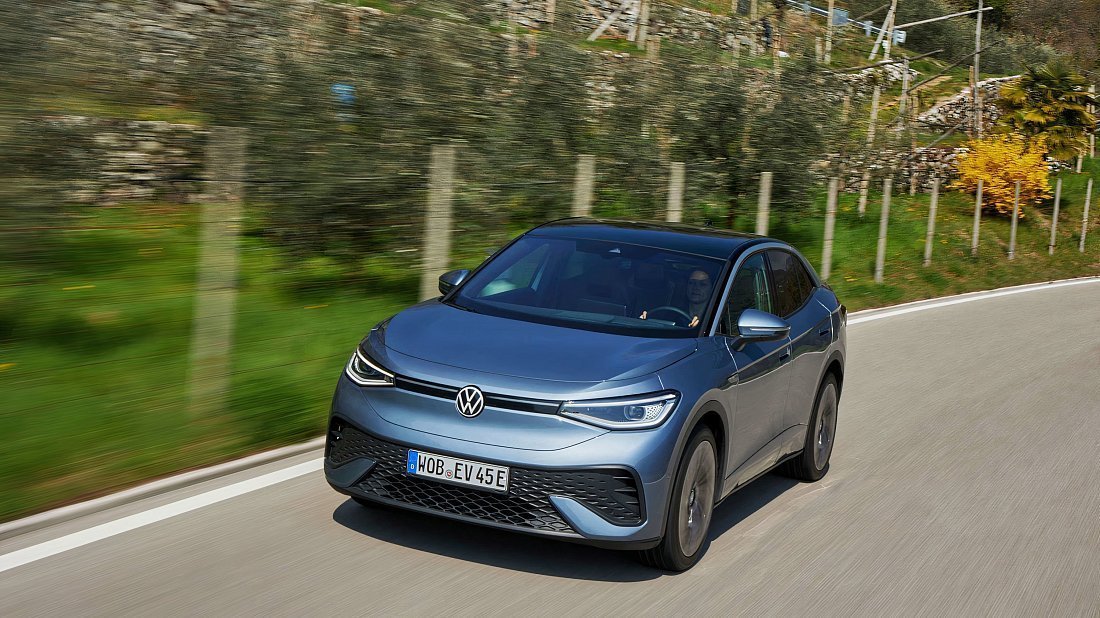 Volkswagen ID.5 Pro Performance (2022-2023) передняя часть, решетка радиатора, фары, бампер, экстерьер