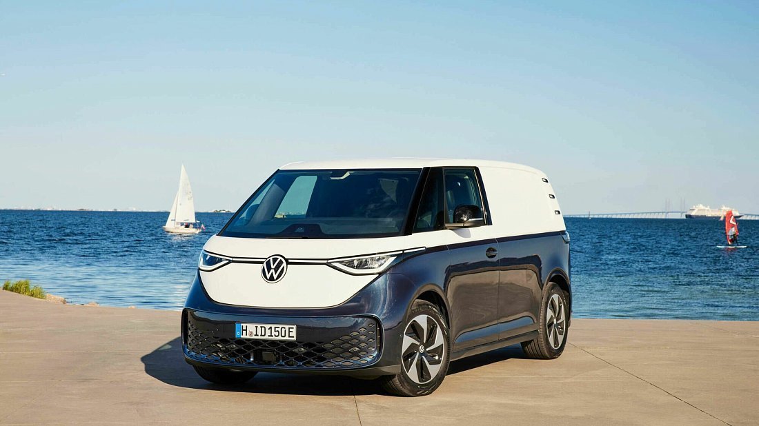 Volkswagen ID.Buzz Cargo Pro 4MOTION (2024-…) передняя часть, решетка радиатора, фары, бампер, экстерьер