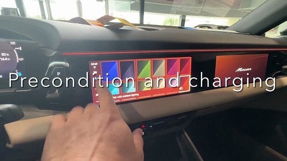 Video: 25 Porsche Macan EV ambient lightning, climate, charging settings, explained.