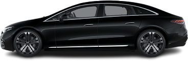 Side view photo of Mercedes EQS 580 4MATIC (2021-2024) on transparent background