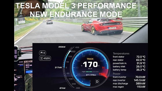 Video: Tesla Model 3 Performance Highland - NEW Endurance Mode at Nurburgring