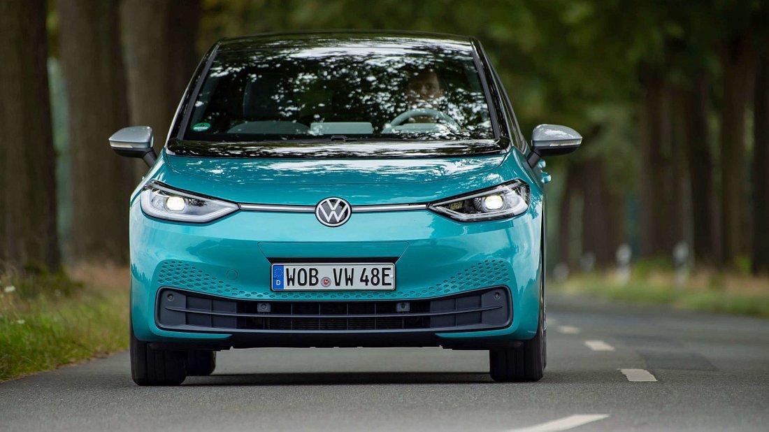 Volkswagen ID.3 1st Edition (2019-2021) передняя часть, решетка радиатора, фары, бампер, экстерьер