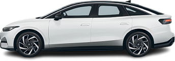 Side view photo of Volkswagen ID.7 Pro (2023-…) on transparent background