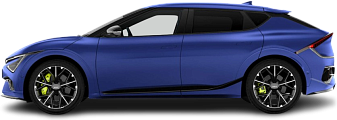 Side view photo of Kia EV6 GT (2025-…) on transparent background