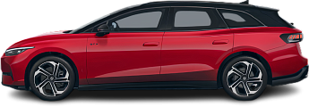 Side view photo of Volkswagen ID.7 Tourer GTX (2024-…) on transparent background