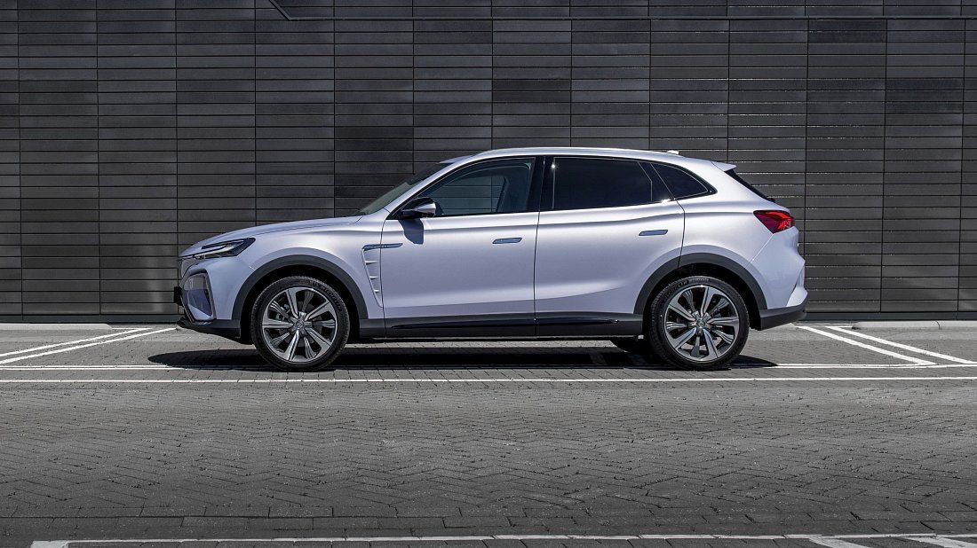 MG Marvel R Performance (2021-…) вид сбоку, силуэт, двери, колеса, экстерьер