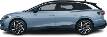 Side view photo of Volkswagen ID.7 Tourer Pro S (2024-…) on transparent background
