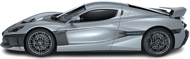Side view photo of Rimac Nevera (2022-…) on transparent background