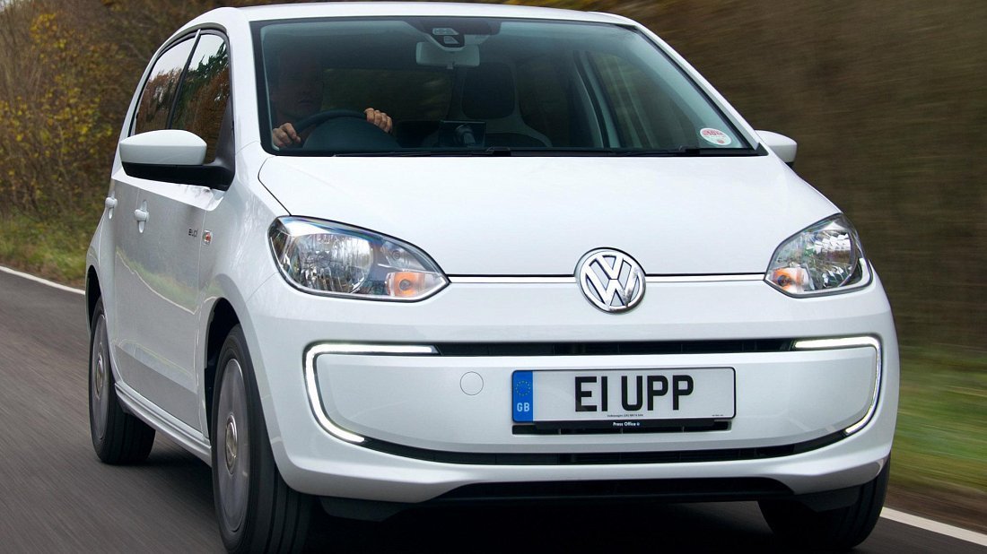 Volkswagen e-Up! 18.7 kWh (2013-2019) передняя часть, решетка радиатора, фары, бампер, экстерьер