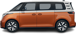 Side view photo of Volkswagen ID.Buzz GTX (2024-…) on transparent background