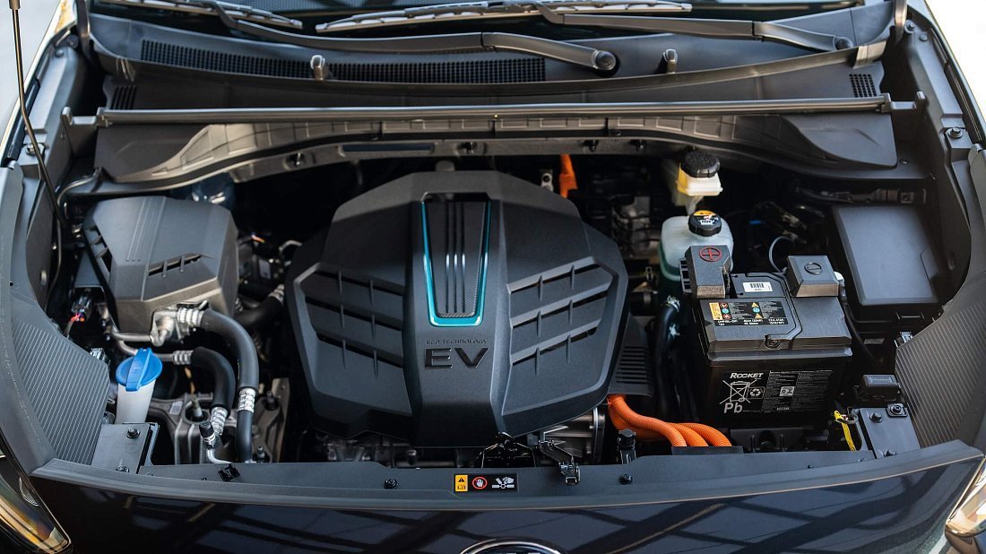 Kia Niro EV Standard Range (2019-2022) передний багажник (frunk), под капотом, место для хранения, груз, вместимость, дополнительное пространство