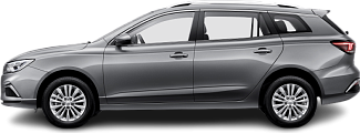 Side view photo of MG MG5 Electric Standard Range (2020-2021) on transparent background