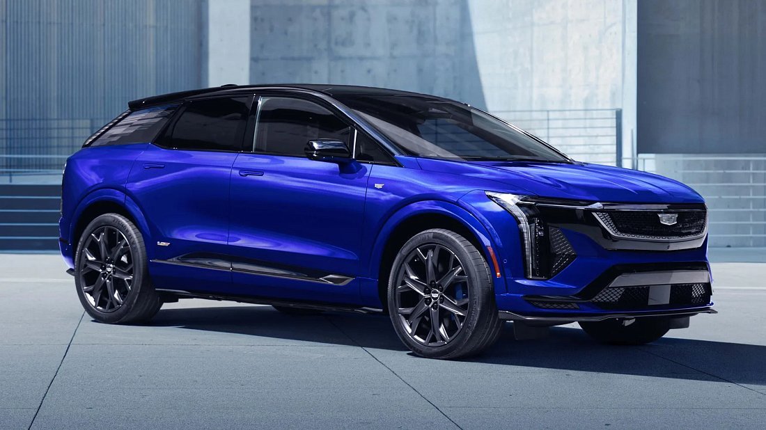 Cadillac Optiq V (2025-…) вид спереди, передняя часть в три четверти, диагональ, экстерьер