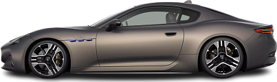 Side view photo of Maserati GranTurismo Folgore (2024-…) on transparent background