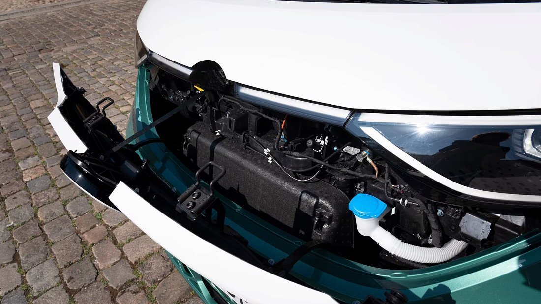 Volkswagen ID.Buzz Long Pro S 4MOTION (2024-…) передний багажник (frunk), под капотом, место для хранения, груз, вместимость, дополнительное пространство