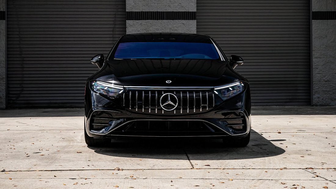 Mercedes EQS AMG 53 4MATIC+ (2024-…) передняя часть, решетка радиатора, фары, бампер, экстерьер