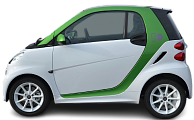 Photo Smart Electric Drive fortwo coupe (2009-2012) side view, tranparent background
