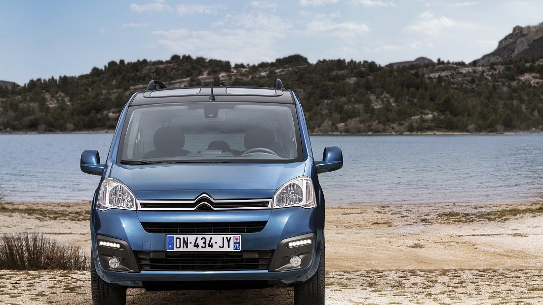 Citroën e-Berlingo Multispace (2017-2020) передняя часть, решетка радиатора, фары, бампер, экстерьер
