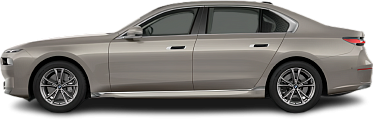 Side view photo of BMW i7 xDrive60 (2022-…) on transparent background