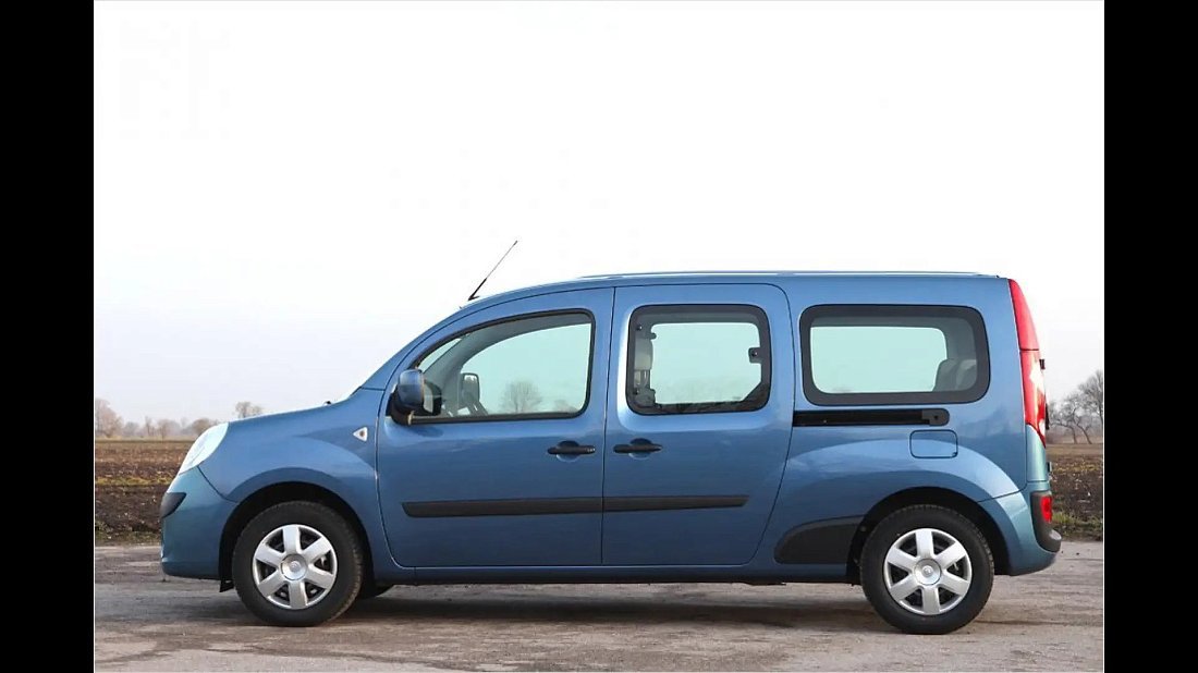 Renault Kangoo Z.E. 33 Maxi (2017-2022) вид сбоку, силуэт, двери, колеса, экстерьер