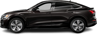 Side view photo of Audi Q8 Sportback e-tron 55 quattro (2022-…) on transparent background