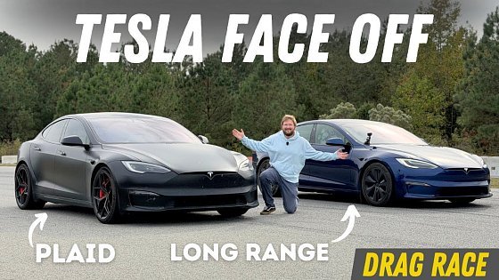 Video: Drag Race! Tesla Model S Long Range vs Plaid