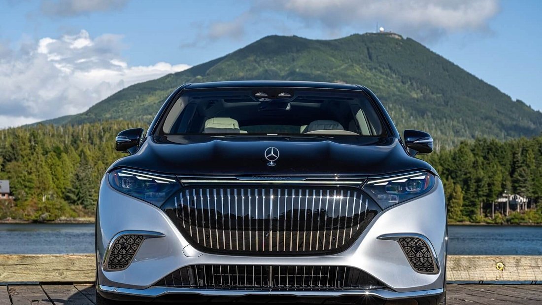 Mercedes EQS SUV Maybach 680 (2024-…) передняя часть, решетка радиатора, фары, бампер, экстерьер