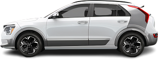 Side view photo of Kia Niro EV Long Range (2022-…) on transparent background