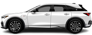 Side view photo of Acura ZDX A-Spec AWD (2024-…) on transparent background