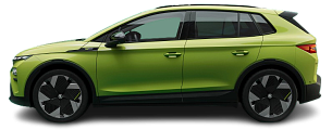 Side view photo of Škoda Elroq RS (2025-...) on transparent background