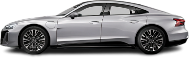 Side view photo of Audi e-tron GT S (2024-…) on transparent background