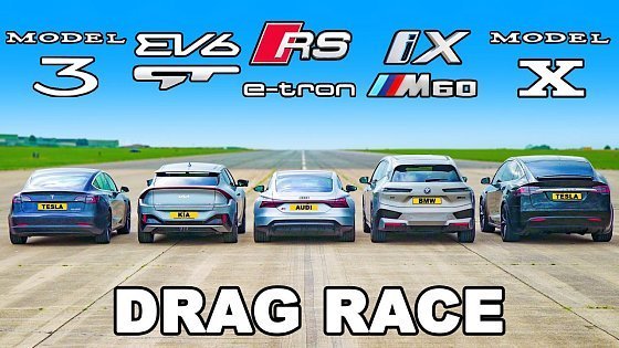 Video: BMW v Audi v Tesla v Kia: DRAG RACE