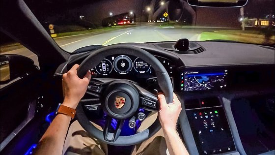 Video: 2025 Porsche Taycan Turbo GT - POV Night Drive (Binaural Audio)