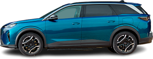 Side view photo of Peugeot e-5008 98 kWh Long Range FWD (2024-…) on transparent background