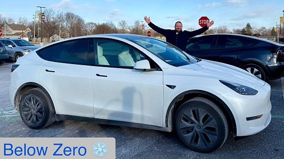 Video: 2025 Tesla Model Y Long Range RWD Cold Weather Range Test! How Far Can it Go in Subzero Temperatures