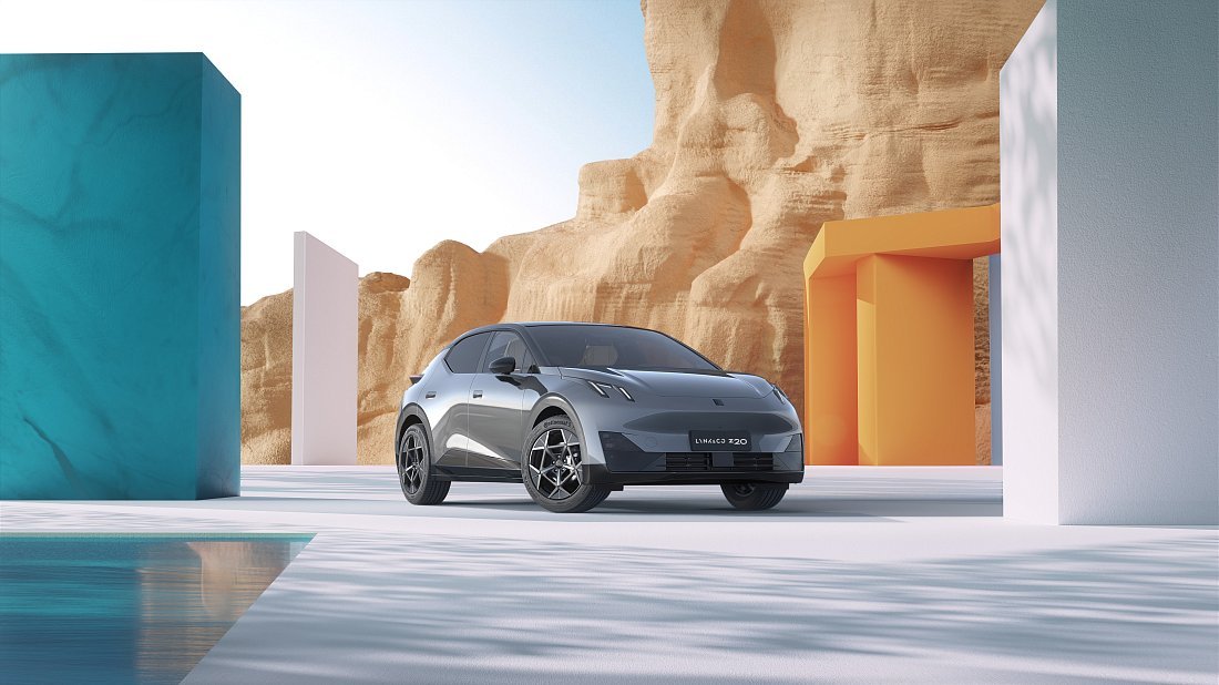 Lynk & Co 02 (2025-...) передняя часть, решетка радиатора, фары, бампер, экстерьер