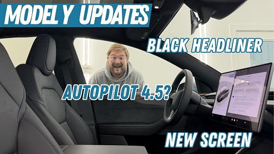 Video: Tesla Model Y Gets Slight Refresh! Black Headliner, Autopilot Hardware, Bigger Screen