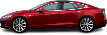 Side view photo of Tesla Model S P85D (2014-2016) on transparent background