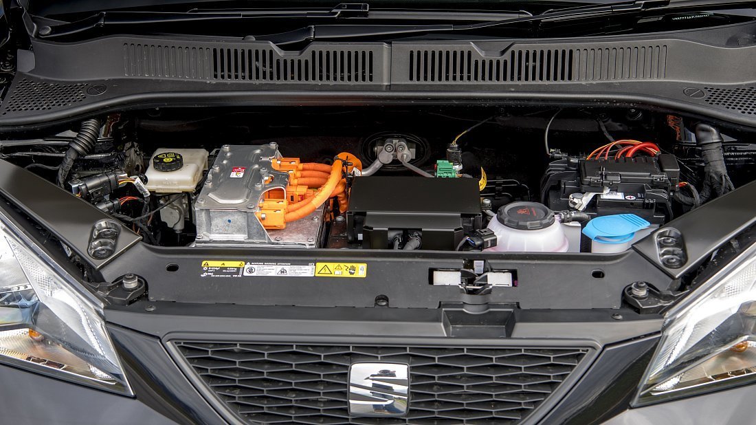 Seat Mii Electric (2019-2021) передний багажник (frunk), под капотом, место для хранения, груз, вместимость, дополнительное пространство