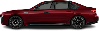 Side view photo of BMW i7 M70 xDrive (2023-…) on transparent background