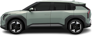 Side view photo of Kia EV3 Long Range (2024-…) on transparent background