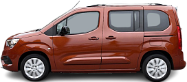 Side view photo of Opel Combo Electric Life 50 kWh (2021-2024) on transparent background